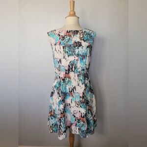French Connection Isla Ripple Print Fit & Flare As Seen On TV Mini Dress SZ 8